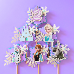 Frozen-themed cupcake toppers with Elsa, Anna, and snowflake designs for birthday parties. Customizable for kids' celebrations, featuring vibrant colors and intricate details. Perfect for adding a magical touch to Frozen-themed events