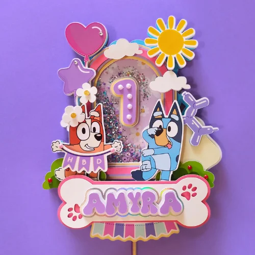 Bluey Themed Shaker Topper 02