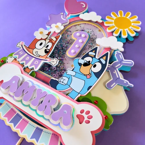 Bluey Themed Shaker Topper 03