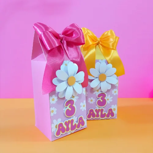 Daisy Pink & Yellow Carton Style Box 03