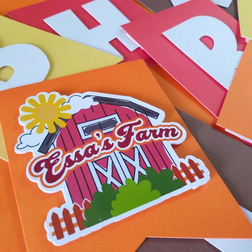 Farm Themed Birthday Banner 01