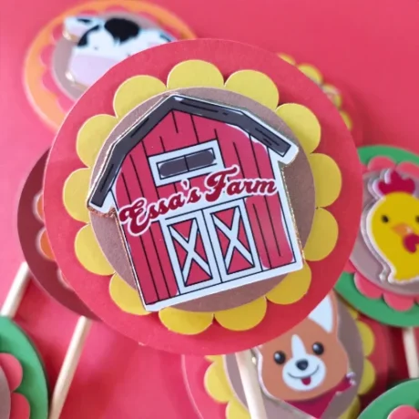 Farm Themed Cupcake Toppers 05