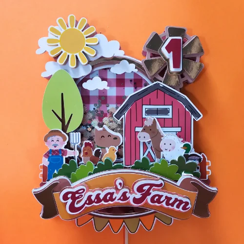 Farm theme Shaker Topper 01