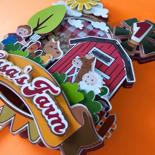 Farm theme Shaker Topper 02