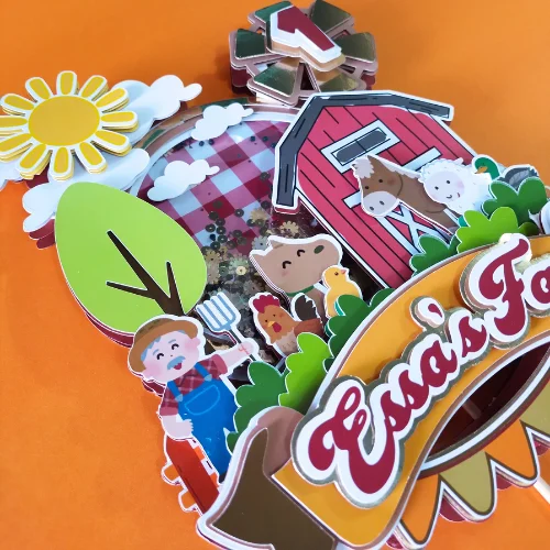 Farm theme Shaker Topper 03