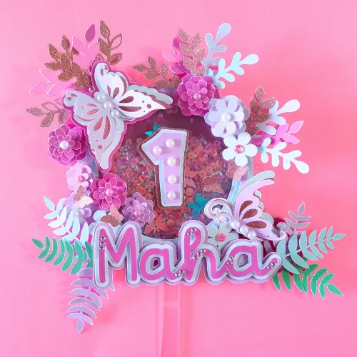 Floral Hearts Twin Shaker Topper 02