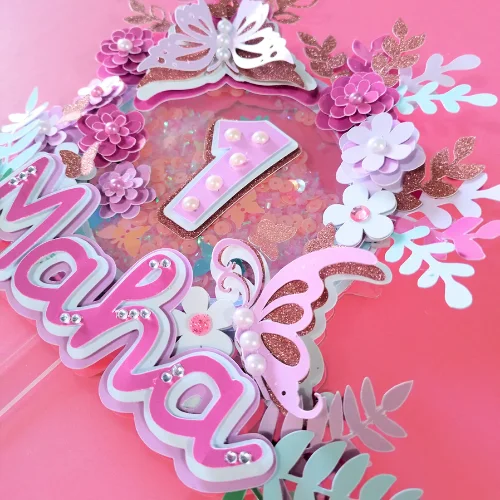 Floral Hearts Twin Shaker Topper 03