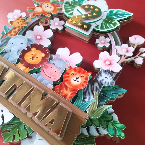 Floral Jungle Layered Topper 03