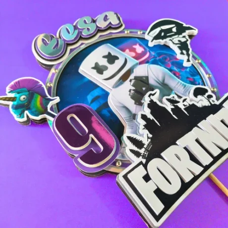 Fortnite Themed Layered Topper 01