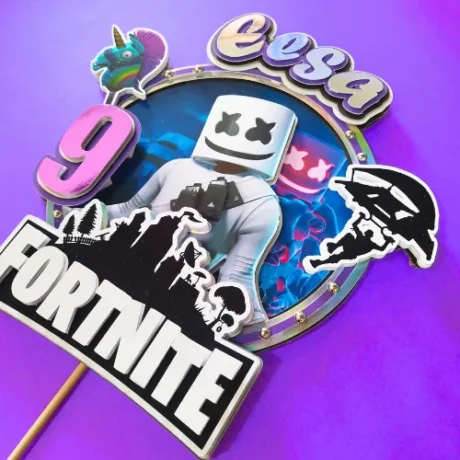 Fortnite Themed Layered Topper 02