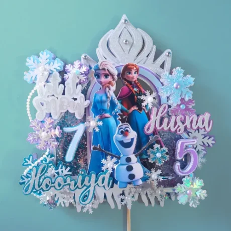 Frozen Themed Twin Shaker Topper 01