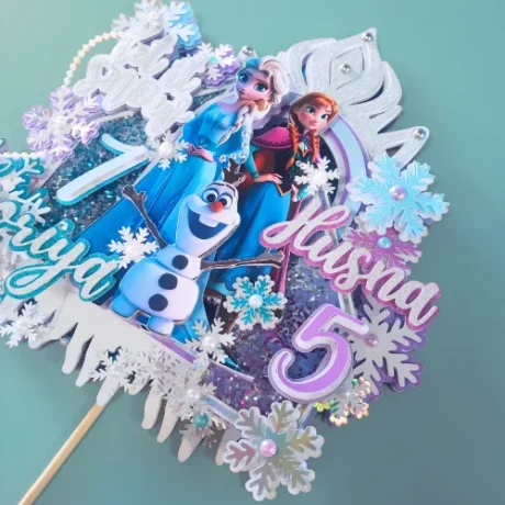 Frozen Themed Twin Shaker Topper 03