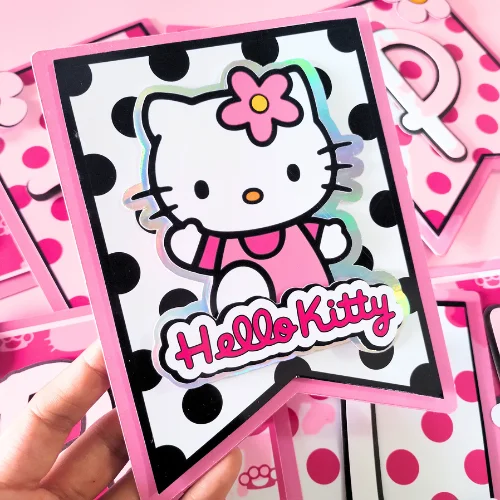 Hello Kitty Themed Birthday Banner 03