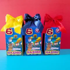 Roblox-themed carton-style favor box for kids' birthday parties, featuring vibrant gaming-inspired designs perfect for party favors.