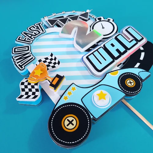 Two Fast Themed Layered Topper 02