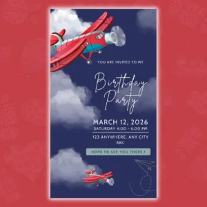 Airplane Digital Invite