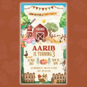 Farm Theme Digital Invite
