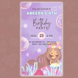 Mermaid Digital Invite