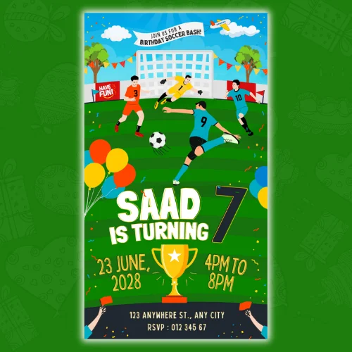 Soccer digital invite