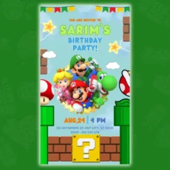 Super Mario Digital Invite