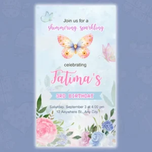 Floral Butterfly Digital Invite