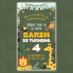 Jungle Theme Digital Invite