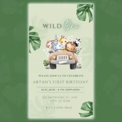 Wild One Digital Invite