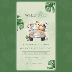 Wild One Digital Invite