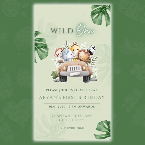 wild one digital invite