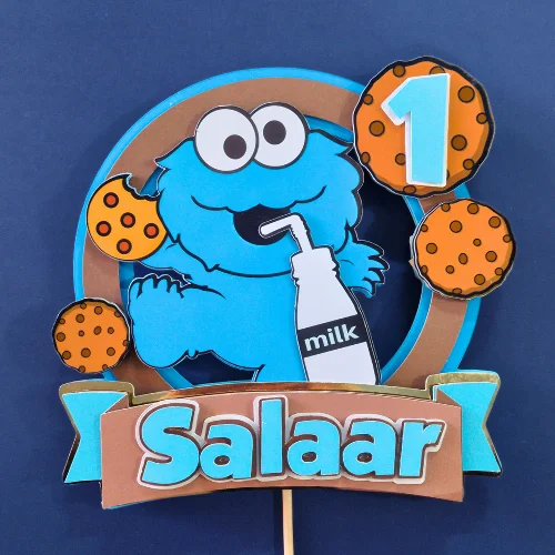 Cookie Monster Layered Topper 01