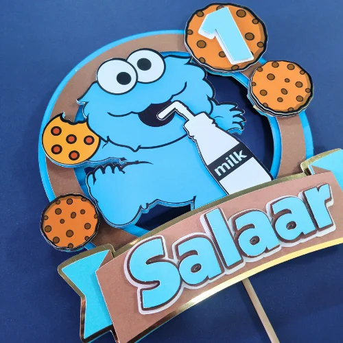 Cookie Monster Layered Topper 02