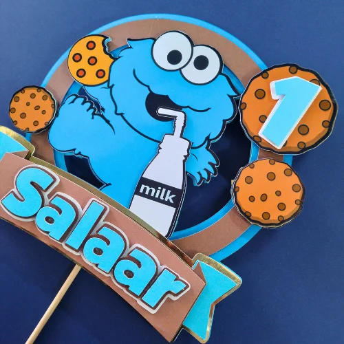 Cookie Monster Layered Topper 03