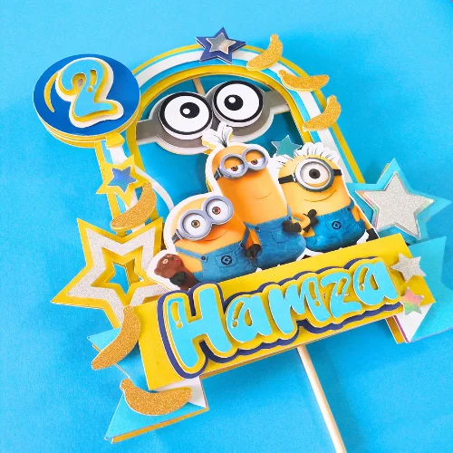 Minions Themed Layered Topper 01