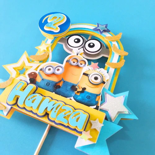 Minions Themed Layered Topper 03