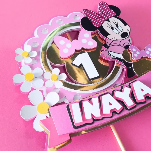 Minnie Mouse Themed Layered Topper 01
