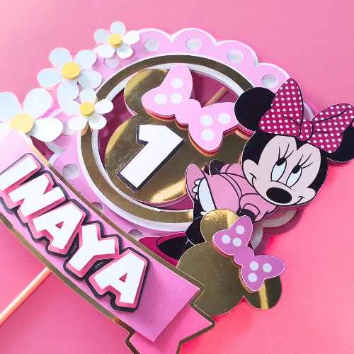 Minnie Mouse Themed Layered Topper 03