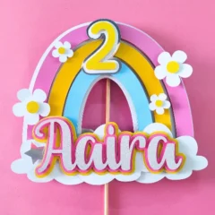 Pastel Rainbow Layered Topper 03