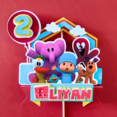 Pocoyo Themed Layered Topper 03