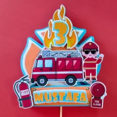Fire fighter themed caketopper 02